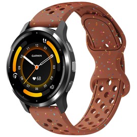 Laband 22mm Colorful Sport Silicone Band Compatible With Garmin Venu 3 45mm Watch Band/Venu 2/Vivoactive 4,Recycled Plastic Soft Sport Strap Replacement for Forerunner 570 47mm/265/255/255 Music Women