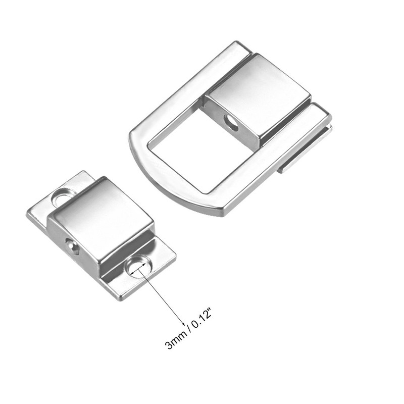 sourcing map Toggle Catch Lock, 25mm Retro Decorative Silver Tone