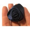 Unbranded Rose Shaped Lapel Stud Pin - Navy Blue Silky