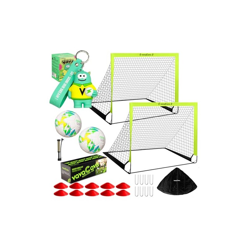 VavaCava Portable Soccer Goal Set with Balls and Accessories