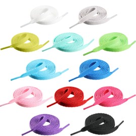 WILLBOND 12 Pairs 40 Inch Colored Flat Shoe Laces Athletic Shoelaces Replacements for Sneakers
