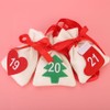 Christmas New Year Countdown Advent Hanging Calendar Gift Bags Pouches