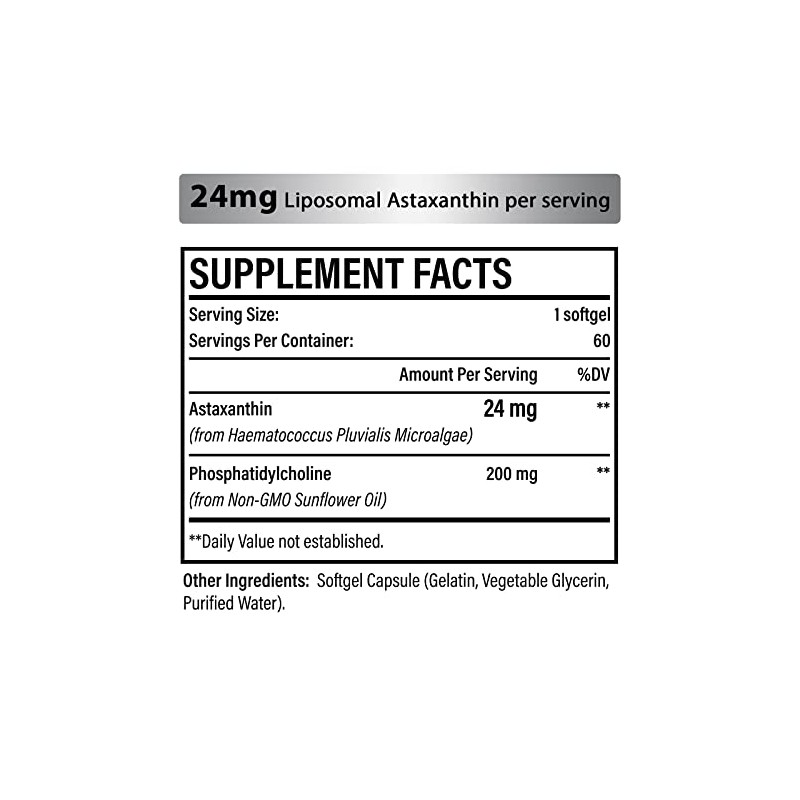 Osasuna Astaxantina Liposomal Cápsulas Blandas Máxima Absorción Gluten Omg