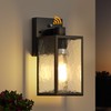 WIHTU Dusk to Dawn Outdoor Lighting Fixtures, Black Exterior Front
