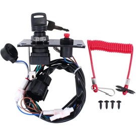 Marine Boat 37100 96J24 Single Engine Ignition Key Switch Panel Assembly Control Box for Suzuki Marine Outboard 37100-96J25