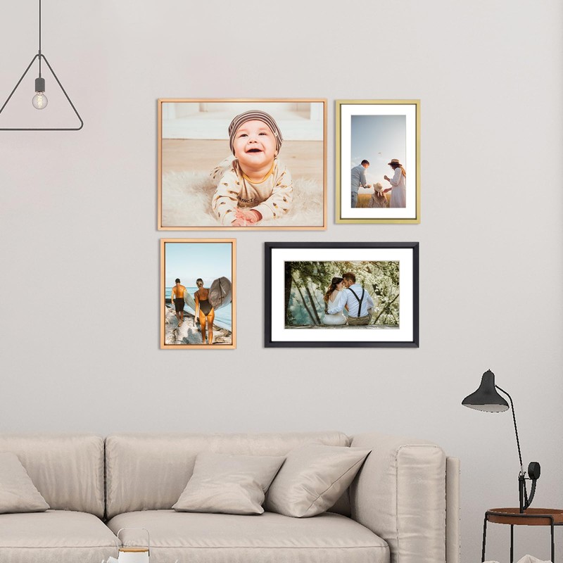 BKABOT 3.5x5 Picture Frame Set of 3, Black Metal Photo