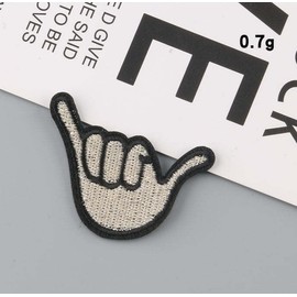 Hang Ten Loose Hand Shaka Sign Surf Surfer Embroidered Patch Sew Iron On 2266