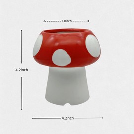 KKpxafl Mushroom Pencil Holder for Desk Cute Pen Holder Ceramic Pencil Cup Mushroom Decor Succulent Plant Pot Bedroom, Office, Shelf Centerpiece Table Decorations