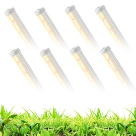 TVTUTPWY T5 Grow Lights 5000K Full Spectrum,1.4FT (8pcs x 10 Watts) Plant Growing Lamp,End-to-End Connectable Led Light Strips for Indoor Plants Succulents Flowers Growing