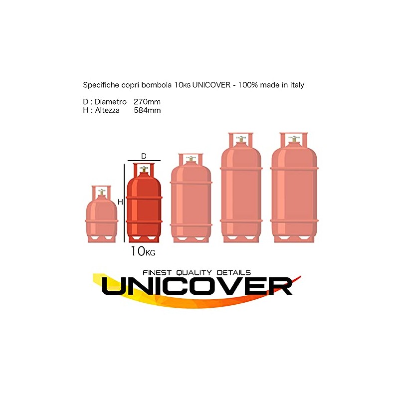 Unicover Thermal Gas Bottle Cover Made in Italy (10 kg,