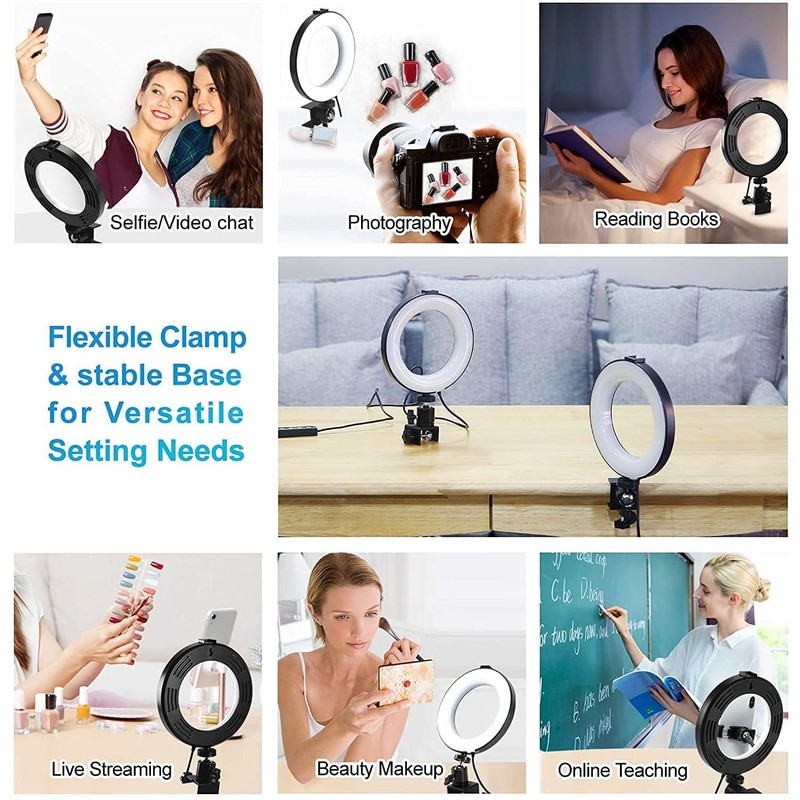 Ring Light for Computer, Video Conference Kit, 6" Ring Light