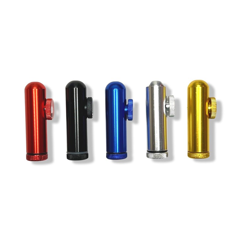 M&M Smartek Snuff Dispenser Aluminium in Various Colours Dispense Snorter