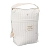 Cute Quilting Embroidered Pattern Diapers Bag Cotton Baby Stroller Zipper