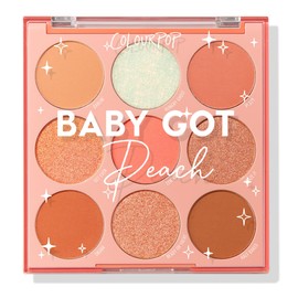 ColourPop Baby Got Peach Eyeshadow Palette - Orange & Coral Shadows with Metallic, Matte and Glitter Finishes - High-Pigment Eye Makeup with a Long-Wearing Formula (0.3 oz)