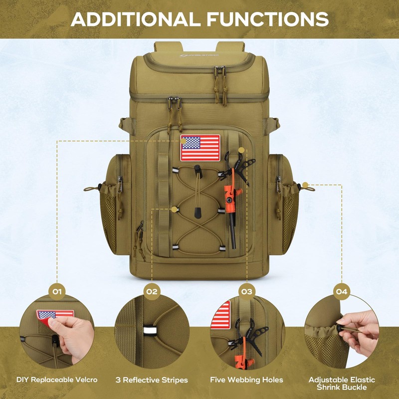 Maelstrom Backpack Cooler,Soft Lightweight Leakproof Cooler Backpack,Men Women 35/50 Can