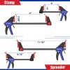WORKPRO Mini Bar Clamps for Woodworking 6" One-Handed Spreader/Bar Clamp