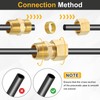 sourcing map 5Pcs Brass Pipe Fitting, 5/8" OD x 1/2"