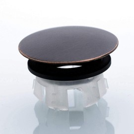 Orhemus Solid Brass Sink Overflow Cap Round Hole Cover for Bathroom Basin, Oil Rubbed Bronze Finish