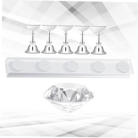 Baluue 7pcs Manicure Practice Stand Rack Display Stand Nail Design Stand Electric Nail Drill Nail Drills Nail Stand Nail Kits Nail Stickers Foil Rhinestones for Nails Nail Grinder Silver