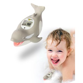 Baby Bath Thermometer for Safty Bath,BPA-Free Digital Bath Thermometer for Baby,Cute Orca Room and Water Temperature Thermometer Baby Toy-WGN