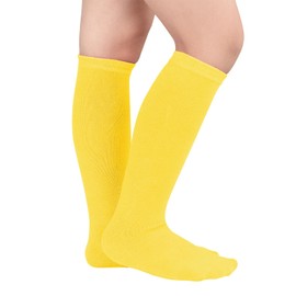 American Trends Youth Soccer Baseball Basketball Football Socks Youth Boys 8-12 Softball Socks for Girls Kids Hockey 1 Pack Yellow 10-12 Years