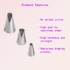 3 Pcs Piping Tips Set, V-Shaped Wave Nozzles for Pastry