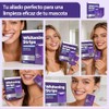 3Pcs Purple Teeth Whitening Strips,Tiras Blanqueadoras de Dientes,Blanqueador Dental para