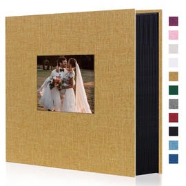 Artmag Fabric Photo Album 4x6 1000 Large Capacity for Family Wedding Anniversary Linen Album Holds 1000 Horizontal and Vertical Photos (1000 Pockets, Khaki)