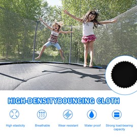 LeffEase Trampoline Mat Replacement, Trampoline Mat Fits 14FTFrame, with 80 V-Rings Fits 5.5 inch, Jumping Mat for Reinforce, UV-Resistant,Not Include Spring.