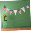 Ciieeo 2pcs 4th of July American Flag Pattern Burlap Banner