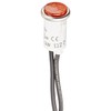 Round Indicator Light with Non Replacable Lamps, Press Fit, 0.5"