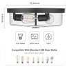 Luminzone Flush Mount Ceiling Light with Clear Glass Shade, 3-Light
