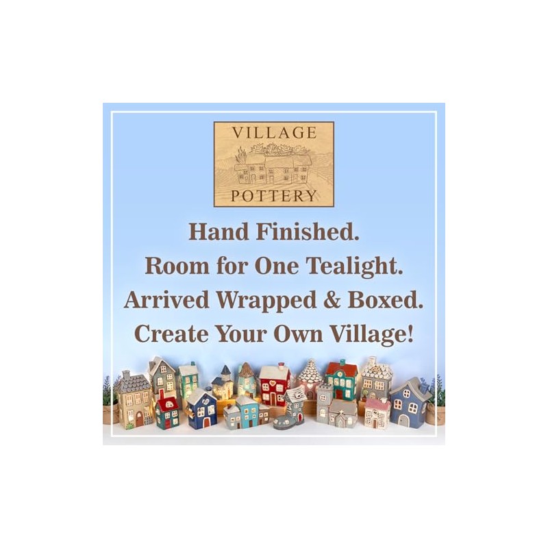 Shudehill Giftware Village Pottery Pub Tealight Collection - Crown, Red