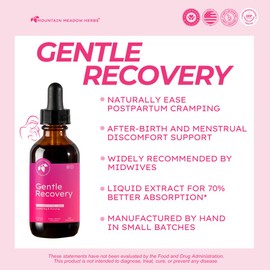 Mountain Meadow Herbs Gentle Recovery – Herbal Postpartum and Cycle Comfort Support – Plant-Based Liquid Tincture with Cramp Bark, Black Haw, St. John’s Wort, Yarrow - 2 oz