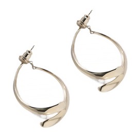 Ipetboom Cross Curved Drop Earrings for Women Versatile Front Back Linear Design for Daily Wear Special Occasions and Festivals Silver with Unique Style