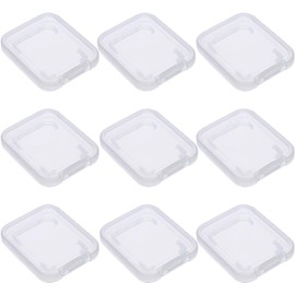 LARATH 50 Pack SD Card Holder Plastic SD MMC SDHC Memory Card Case Holder Transparent Clear Cards Protection Sleeves Card Protector Cards Organizer Storage Case