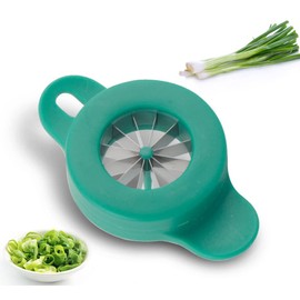 Sharp Onion Slicer, Stainless Steel Spring Onion Cutter with Exclusive Tip Design, 12 Round Cutters, Easy to Use for Chives, Spring Onions