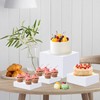 ejonirinjonir 4pcs Acrylic Display Risers,Dessert Table Display Set,White Cupcake Stand