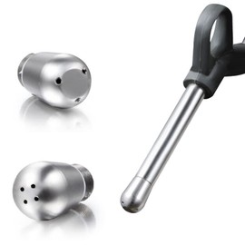 HMHAMA Coffee Maker Steam 3&4 Hole Nozzle 304 Stainless Steel Multiple Holes Tip Milk Foam Spout for Barsetto BAE01/BAE02 Espresso Machine Steam Wand Tip Part Replacement