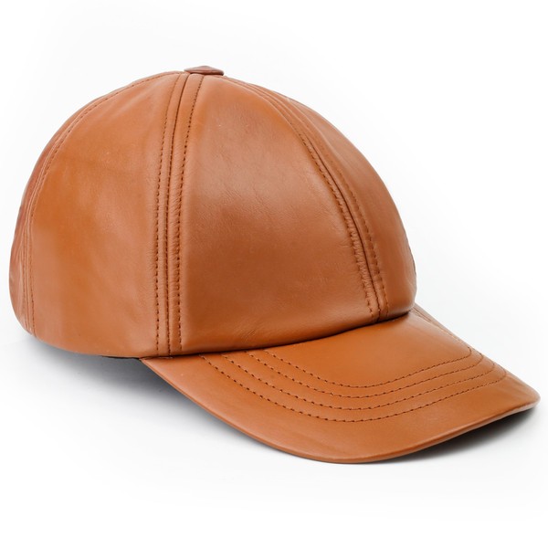Royal Phoenix® Leather cap made of genuine nappa leather, timeless