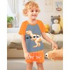Fiodrimy Boys 2-Piece Pajamas Short Sleeve Cool Summer Kid Sleepwear