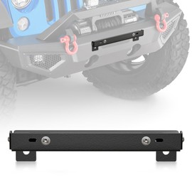 EYOUHZ Universal Flip-Up Winch Mount Front License Plate Frame Compatible with 10" Hawse Fairlead, License Bracket Holder Relocation, Bumper Winch Mounting Roller, Fits Most Off-Road Cars Trucks SUVs