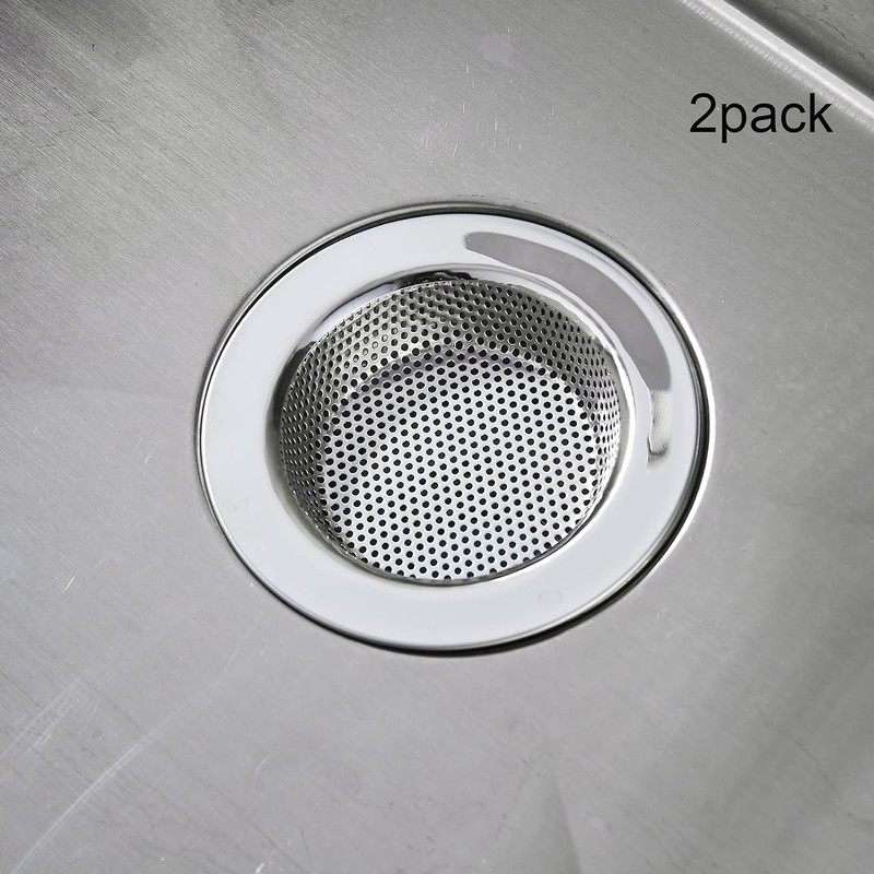 Kitchen Sink Strainer, 11.5 cm Diameter, Stainless Steel with Wide