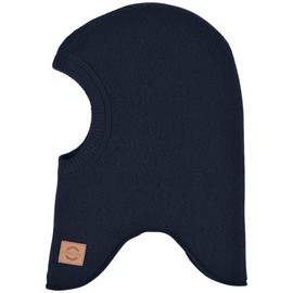 Mikk-line Wool Full-Face Balaclava, Children's Beanie to Pull On, Unisex Design, OEKO-TEX Standard 100 Certified, blue nights