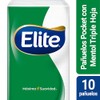 Elite Pañuelos Mentol 3 Hojas 6 Paquetes de 10 Piezas
