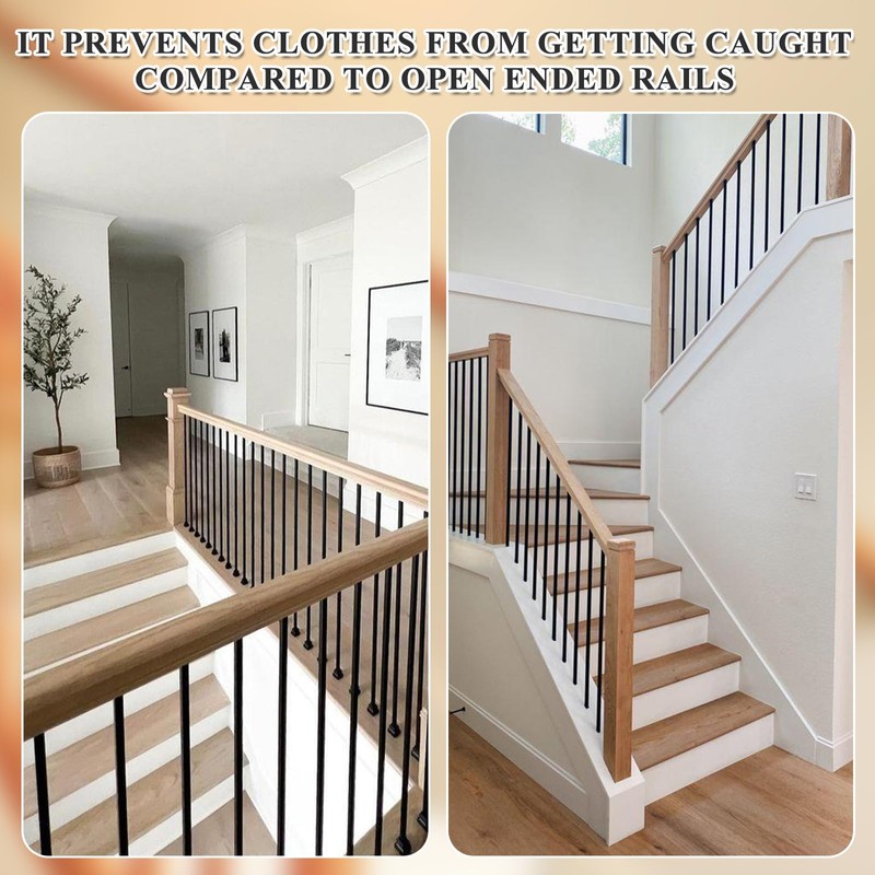6010 Red Oak Straight Wood Handrail Kit 7 ft for