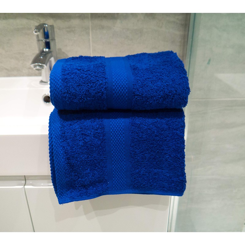 Lex's Linens Pack of 2 100% Combed Cotton Royal Blue