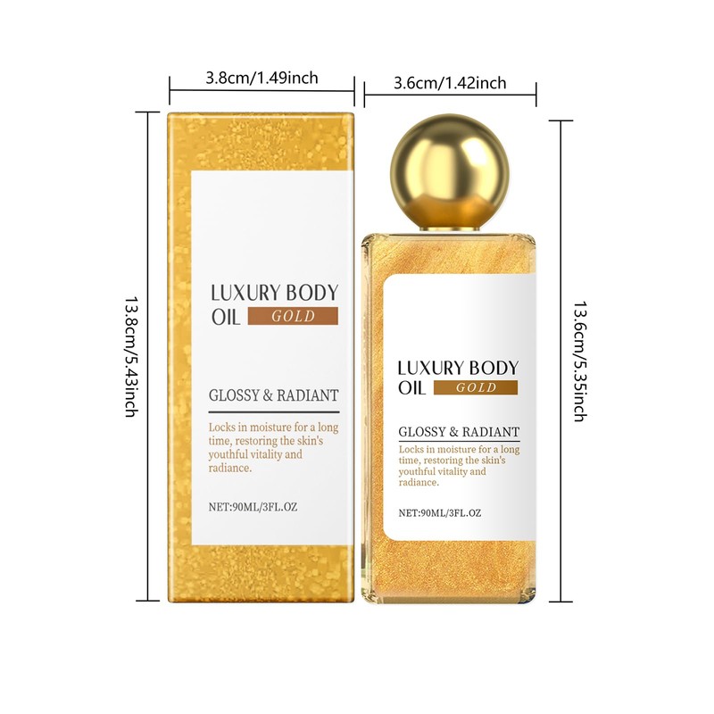Moisturizing Skin Care Oil (Gold, 90ml)