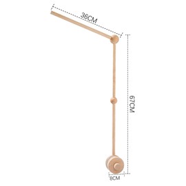 Playtastic Kinderbett-Mobile-Arm: Baby Mobile-Halterung aus Holz (Kinderbett-Halter, Baby Gestell)