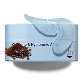 Caffeine Eye Patches, Under Eye Patches for Puffy Eyes & Dark Circles, Korean Under Eye Hydrogel Masks for Eye Bags & Wrinkles with Hyaluronic Acid, Hydrating & Cooling Pads Skincare